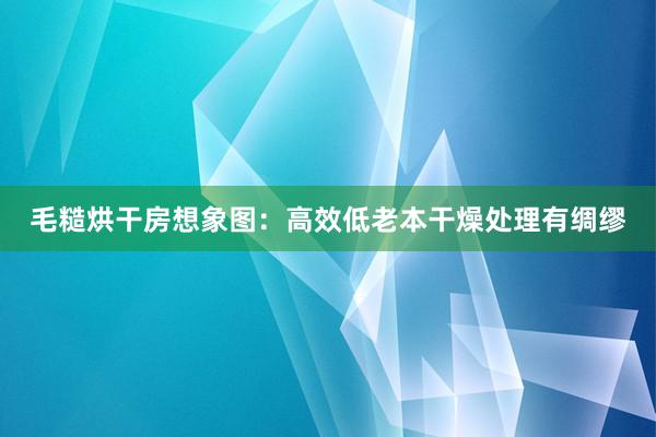 毛糙烘干房想象图：高效低老本干燥处理有绸缪